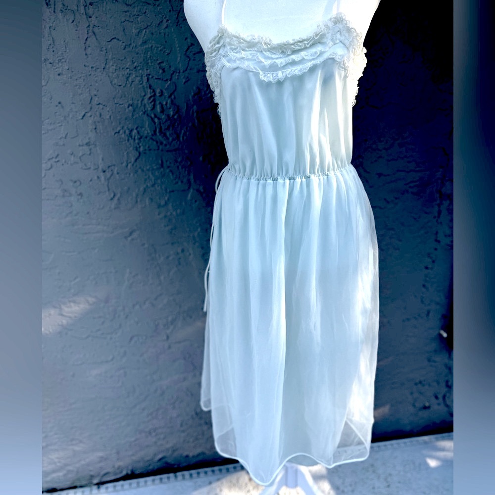 Vintage Light Blue Slip Dress